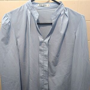 Long sleeve baby blue shirt